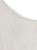 SIDE BUTTON ONE SHOULDER KNIT TOP IN IVORY