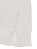 SIDE BUTTON ONE SHOULDER KNIT TOP IN IVORY