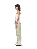 SIDE BUTTON ONE SHOULDER KNIT TOP IN IVORY