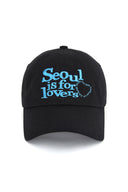 SEOUL LOVERS GRAFFITI 基本棒球帽－黑色