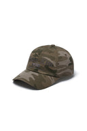 CAMOUFLAGE LOGO BALL CAP IN KHAKI