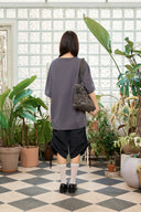 FOR LOVERS 標誌短版上衣-炭灰色