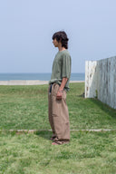 VINTAGE WASHED LOGO TOP FOR MEN IN KHAKI
