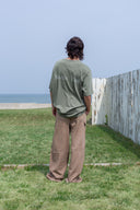 VINTAGE WASHED LOGO TOP FOR MEN IN KHAKI