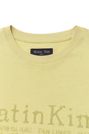 SWEAT PRINTING LOGO TOP FOR MEN IN LIGHT YELLOW