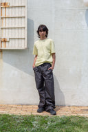 SWEAT PRINTING LOGO TOP FOR MEN IN LIGHT YELLOW