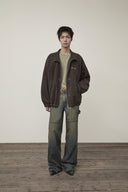 STITCH POINT HIGH NECK JUMPER IN BROWN