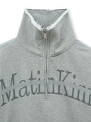 CUT OUT HALF ZIP SWEATSHIRT FOR WOMEN IN GRAY