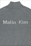CASHMERE BLENDED SPELL POINT KNIT ZIP UP IN GREY
