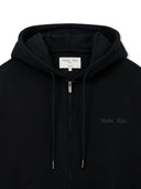 BACK LOGO ESSENTIAL HOODY ZIP UP IN BLACK
