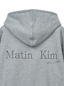 BACK LOGO ESSENTIAL HOODY ZIP UP IN GRAY