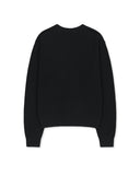 MATIN APPLIQUE LOGO KNIT PULLOVER IN BLACK