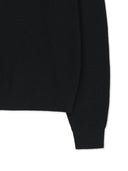 MATIN APPLIQUE LOGO KNIT PULLOVER IN BLACK