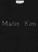MATIN APPLIQUE LOGO KNIT PULLOVER IN BLACK