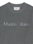 MATIN APPLIQUE LOGO KNIT PULLOVER IN GRAY