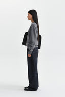 MATIN APPLIQUE LOGO KNIT PULLOVER IN GRAY