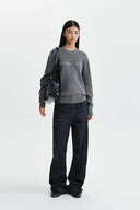 MATIN APPLIQUE LOGO KNIT PULLOVER IN GRAY