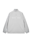 高領LOGO風衣外套 淺灰
