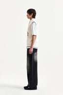 MATIN SPELL POINT KNIT ZIP UP VEST IN IVORY