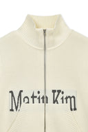MATIN SPELL POINT KNIT ZIP UP VEST IN IVORY