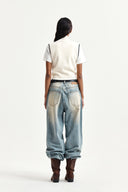 MATIN SPELL POINT KNIT ZIP UP VEST IN IVORY