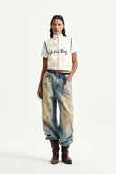 MATIN SPELL POINT KNIT ZIP UP VEST IN IVORY