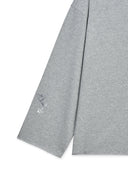 RAW HEM FINISHED BOAT NECK TOP IN GRAY
