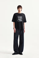 VINTAGE GRAFFITI ARTWORK TOP IN BLACK