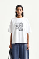 VINTAGE GRAFFITI ARTWORK TOP IN WHITE