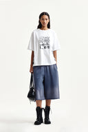 VINTAGE GRAFFITI ARTWORK TOP IN WHITE