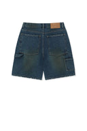 CARPENTER BERMUDA DENIM PANTS IN BLUE