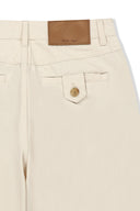 STUD POINT COLOR DENIM PANTS IN CREAM
