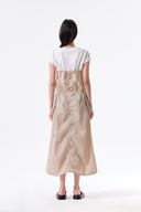 STRAP DETAIL SLEEVELESS UTILITY DRESS IN BEIGE