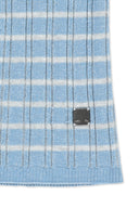 STRIPE KNIT TUBE TOP IN LIGHT BLUE