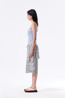STRIPE KNIT TUBE TOP IN LIGHT BLUE