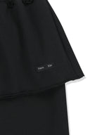 LAYERED SKIRT JERSEY PANTS IN BLACK