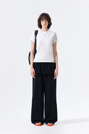 LAYERED SKIRT JERSEY PANTS IN BLACK