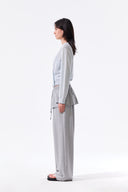 LAYERED SKIRT JERSEY PANTS IN GRAY