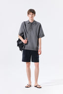 VINTAGE WASHED TERRY CARGO SHORTS IN BLACK