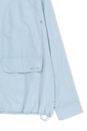 WASHED COTTON DRAWSTRING SHIRT IN SKY BLUE