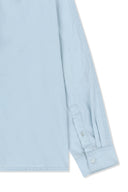 WASHED COTTON DRAWSTRING SHIRT IN SKY BLUE