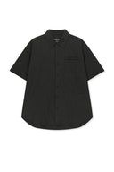 SMALL LOGO OVER FIT SHIRT FOR MEN IN CHARCOAL GREY