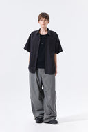 SMALL LOGO OVER FIT SHIRT FOR MEN IN CHARCOAL GREY