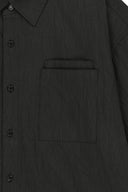 SMALL LOGO OVER FIT SHIRT FOR MEN IN CHARCOAL GREY