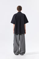 SMALL LOGO OVER FIT SHIRT FOR MEN IN CHARCOAL GREY