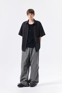 SMALL LOGO OVER FIT SHIRT FOR MEN IN CHARCOAL GREY