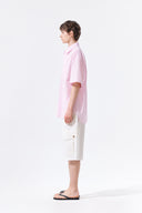 SMALL LOGO OVER FIT SHIRT FOR MEN IN PINK