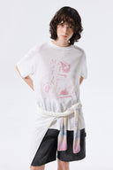 PORTRAIT GRAFFITI LOGO TOP IN WHITE
