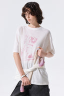 PORTRAIT GRAFFITI LOGO TOP IN WHITE