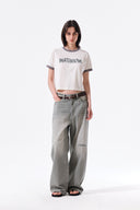 MATIN LOGO RINGER CROP TOP IN CREAM